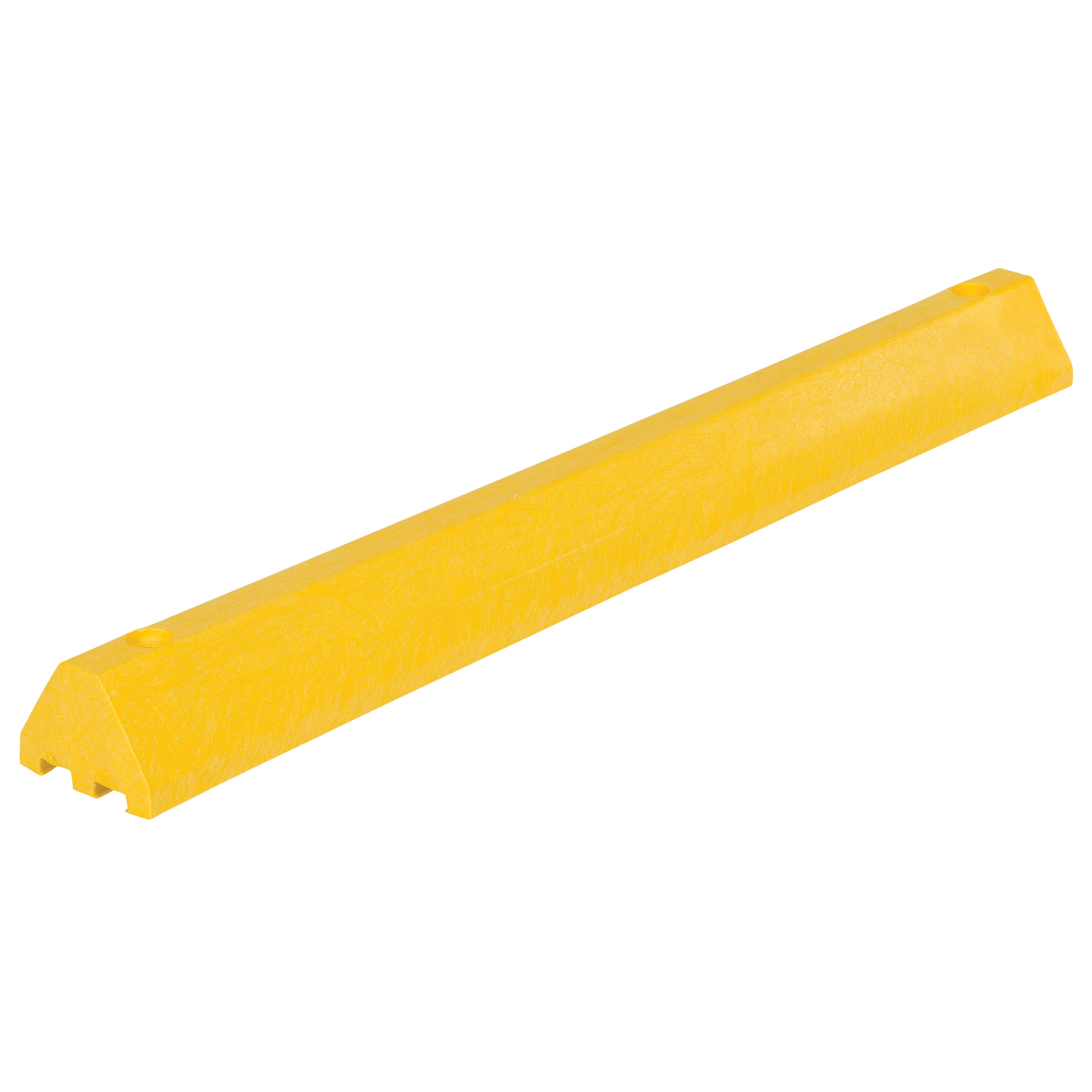 Vestil Recycled Plastic Car Stop - 48in. Length, 4in. Height, Yellow, Model# CS-S48-Y